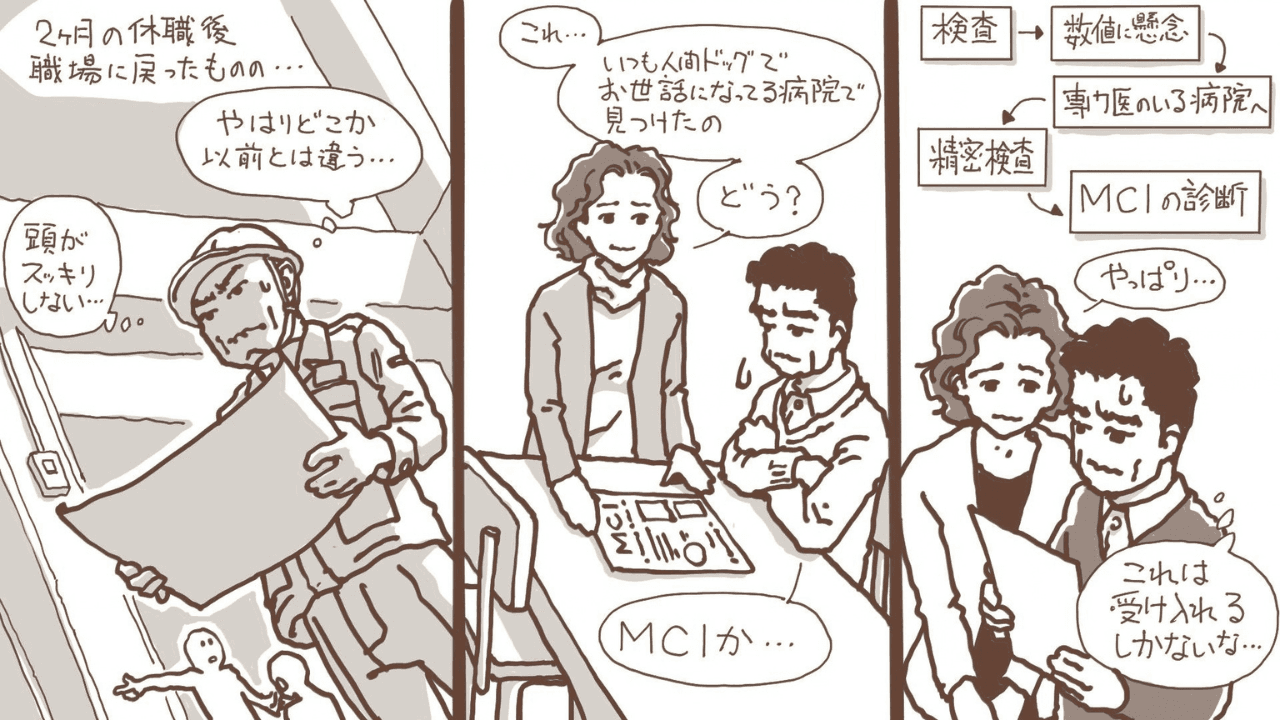 MCIの診断を受ける50代男性