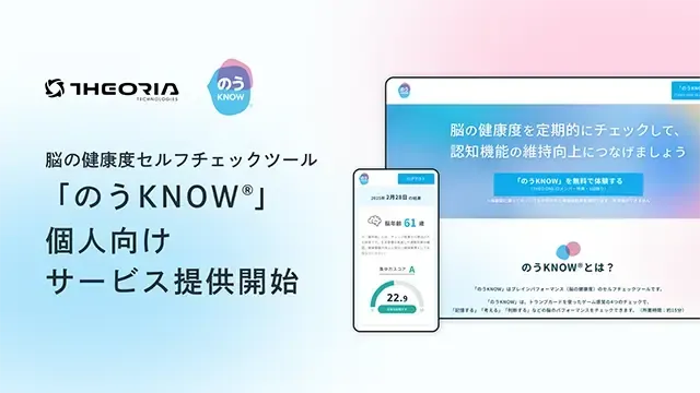 セルフチェックツール のうKNOW®︎の画面表示例